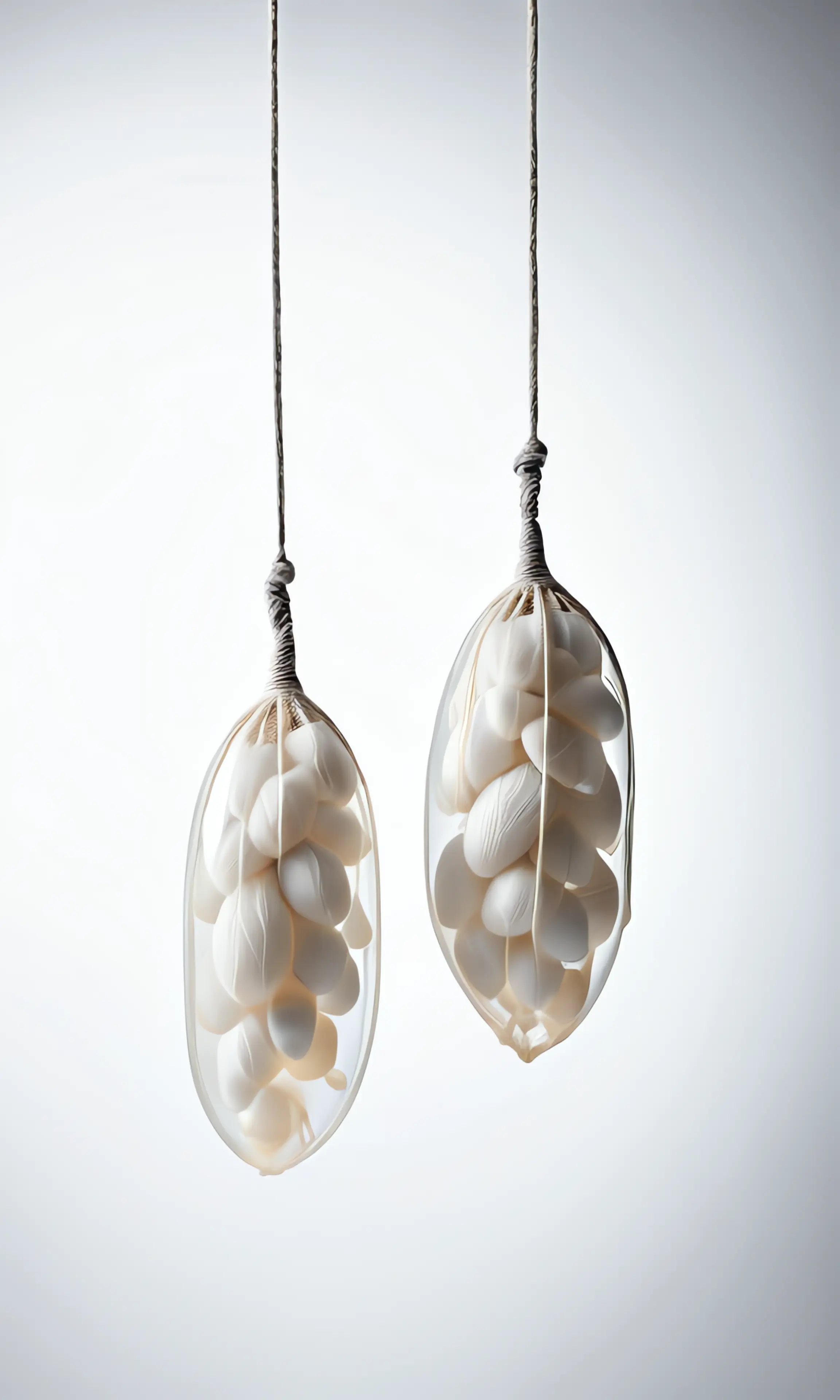 Placeholder: responsible making — hands finishing a textile edge or natural fibre materials