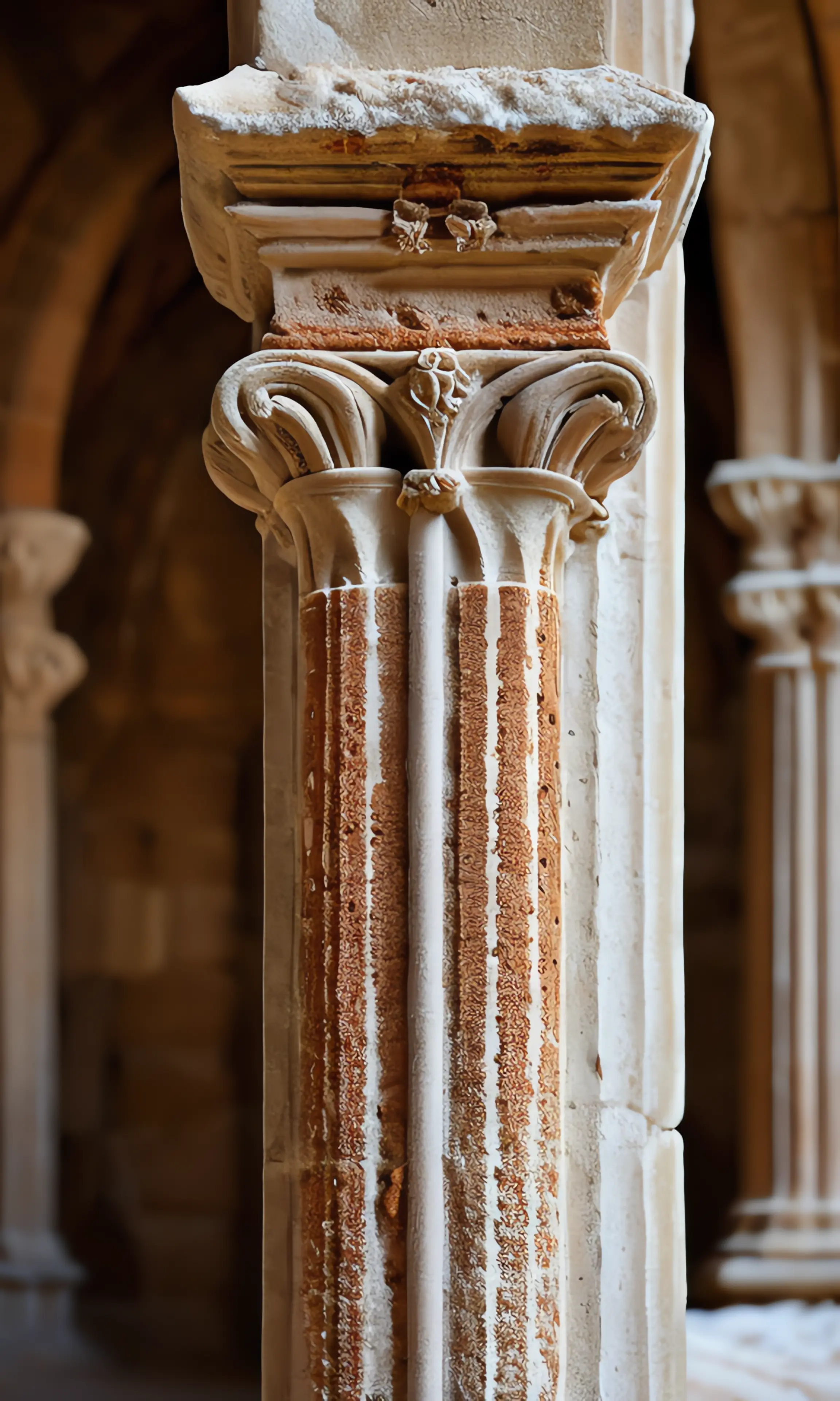 Placeholder: architectural or garden ornament — fresco detail, stone carving, or formal planting